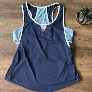 LUCKY IN LOVE Tennis/Athletic Tank Top Blue M
